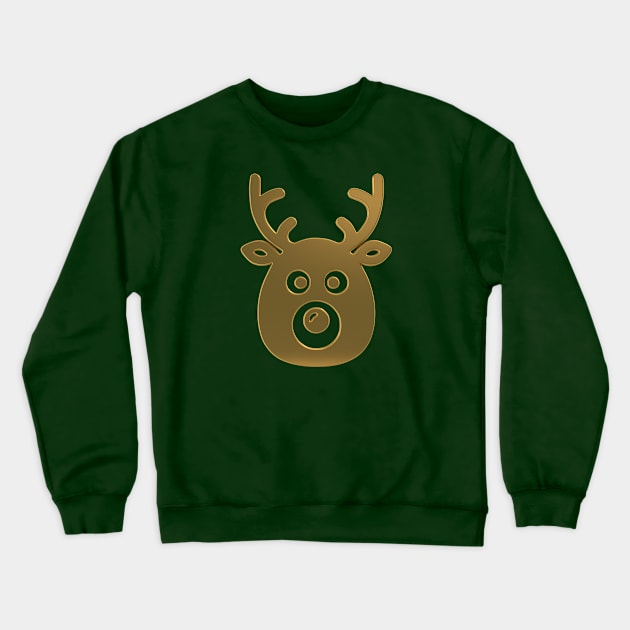 Christmas Logos Deer Face Gold t-shirts sweater hoodie crewneck Crewneck Sweatshirt by ActivLife